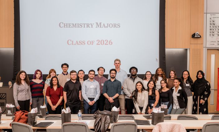 Group photo of 2026 chemistry major graduates at Jean Day Undergraduate Research Symposium